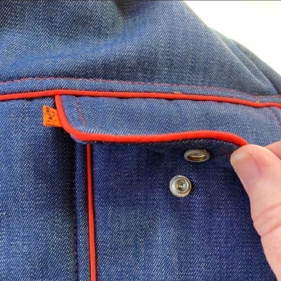 Vintage Levi’s Orange Tab Denim Ski Jacket 12 L - Picture 8 of 9